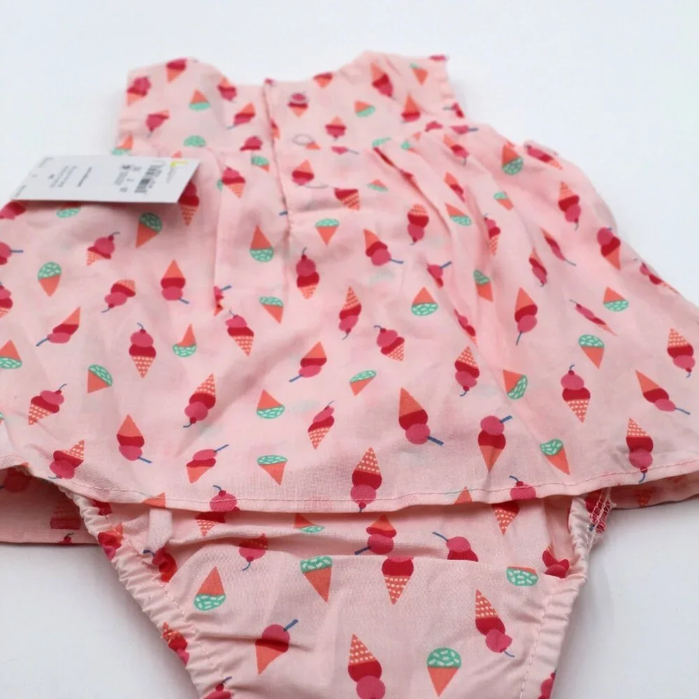 Carter's Just One You Baby Girls One Piece Romper Ice Cream Cones 3 Months NWT